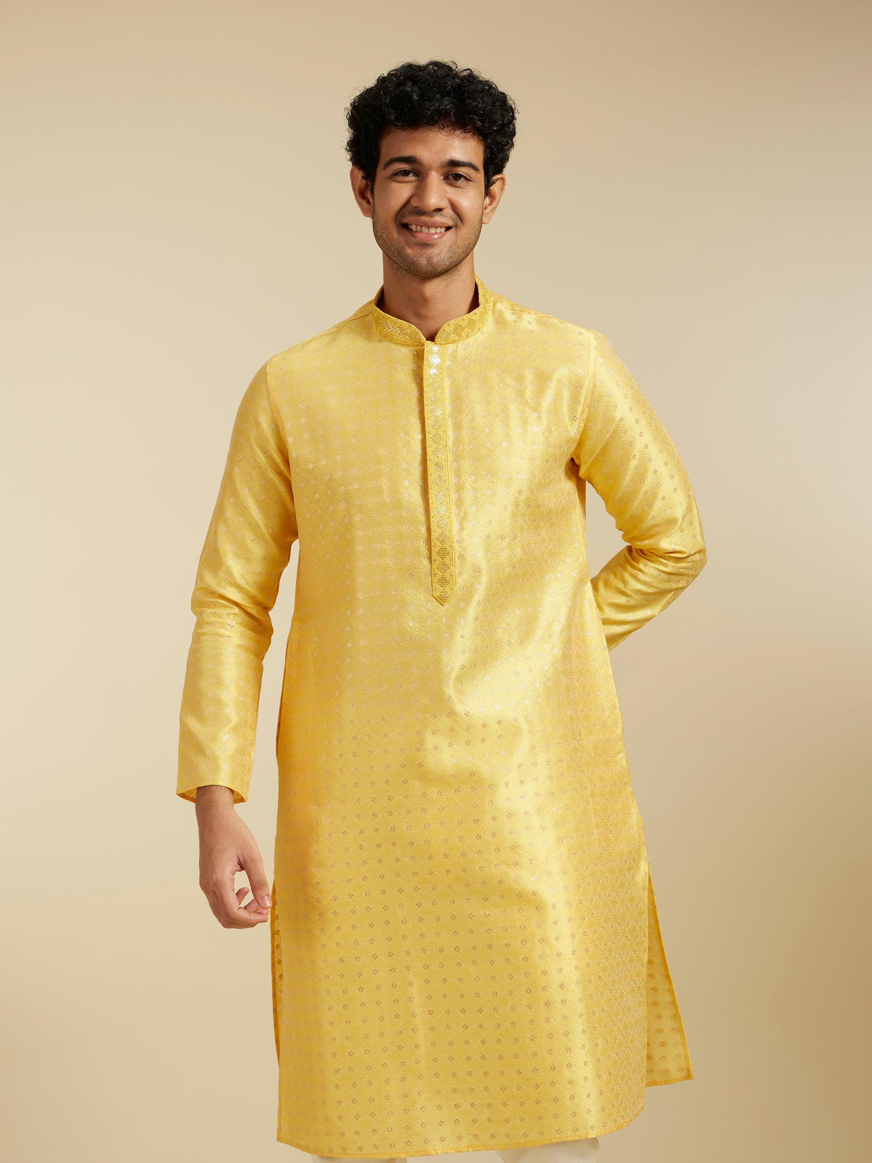 Diwas Men Sunshine Hues Yellow Kurta
