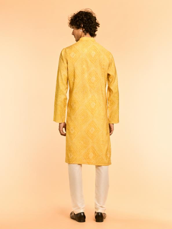 Diwas Men Sunlit Elegance Yellow Kurta