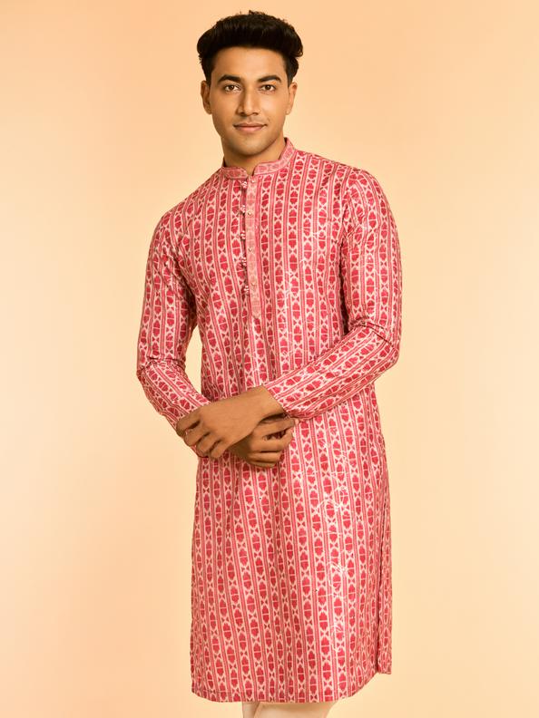 Diwas Men Rani Pink Elegance Kurta