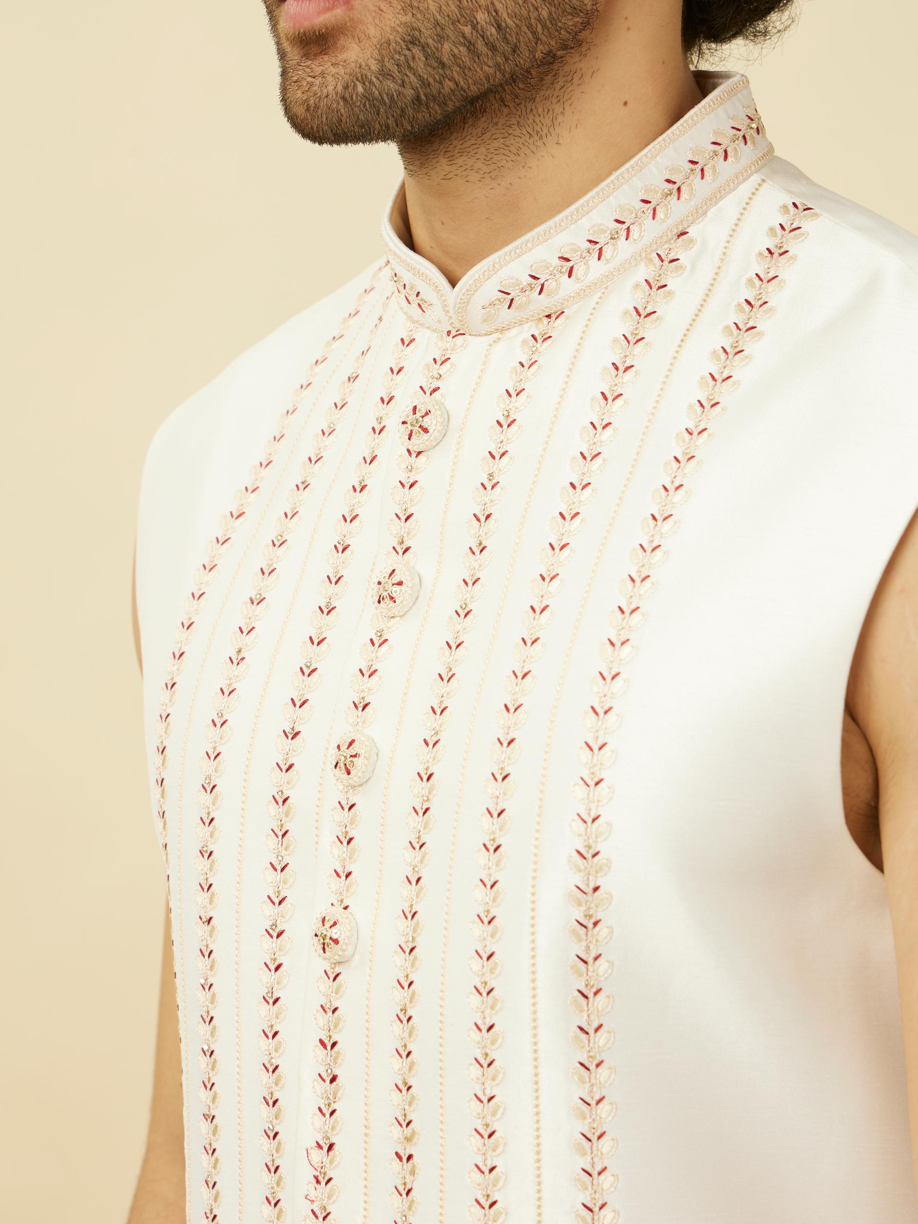 Twamev Men Luxe White Sherwani