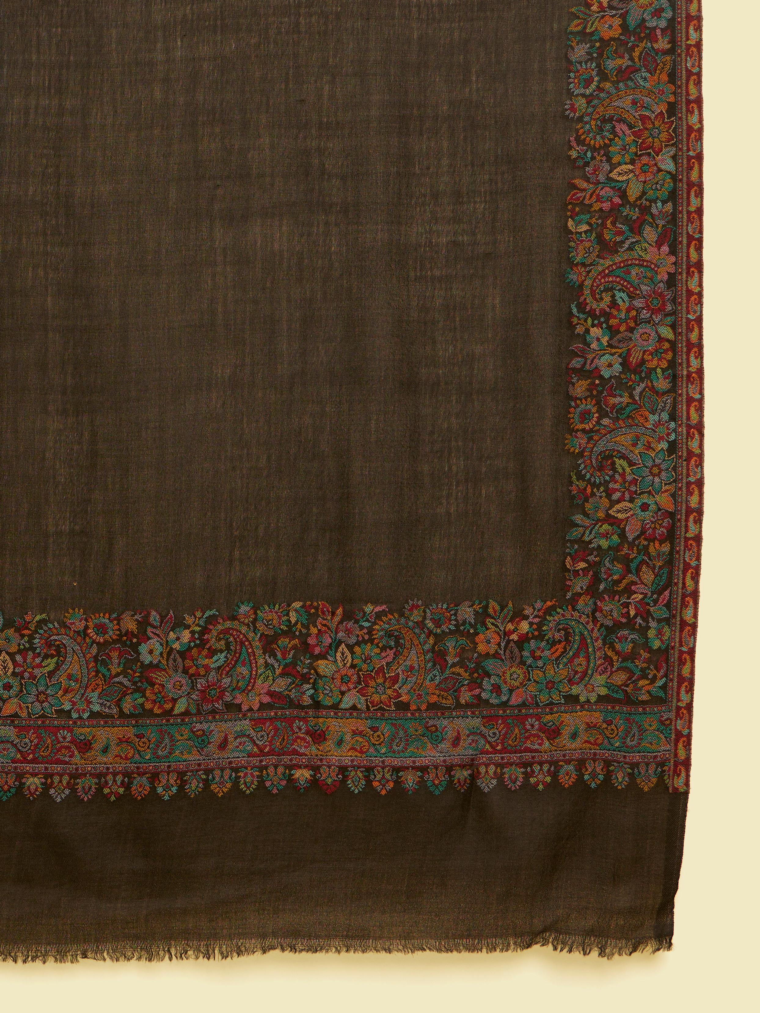 Twamev Men Elegant Black Wool Shawl