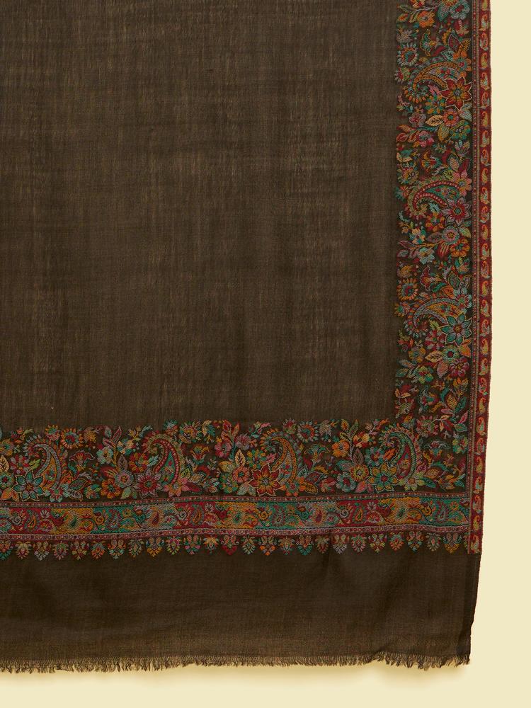 Twamev Men Elegant Black Wool Shawl