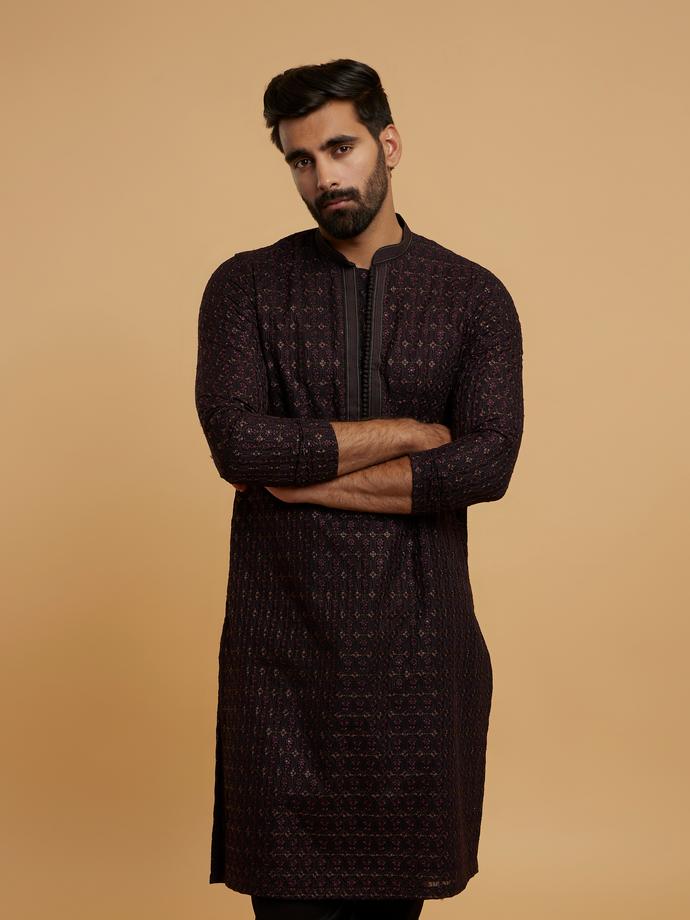 Twamev Men Midnight Elegance Kurta Pajama