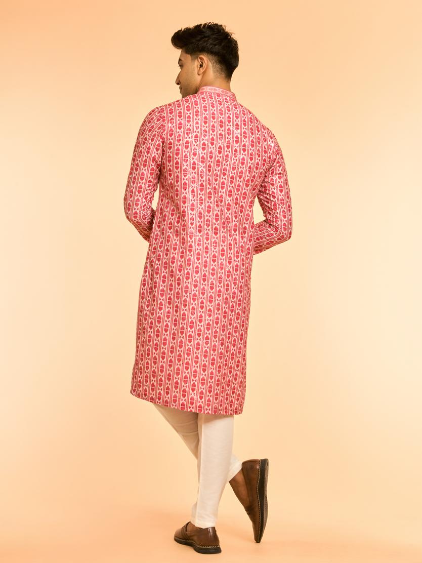Diwas Men Rani Pink Elegance Kurta