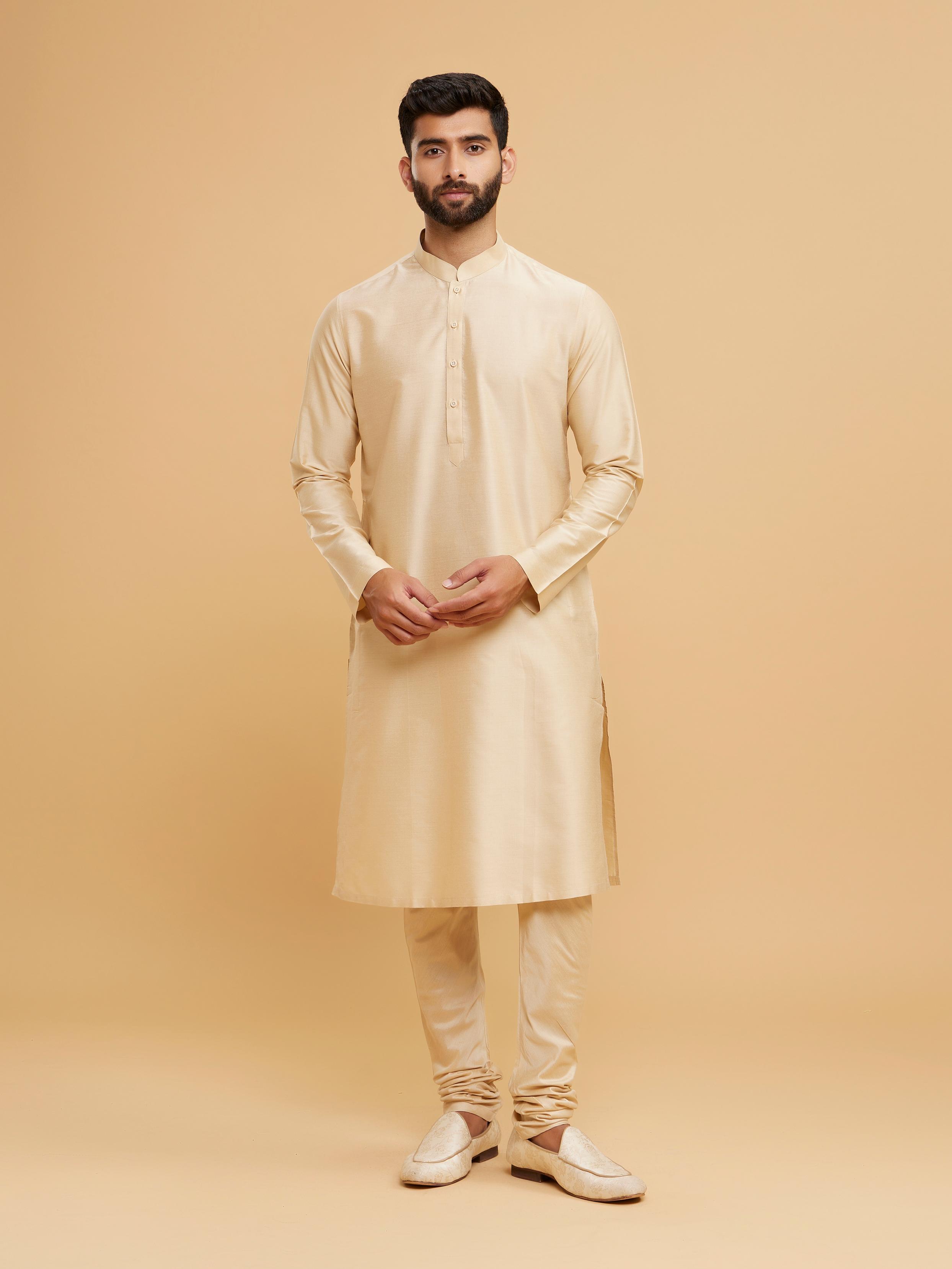 Twamev Men Dusty Pink Brocade Sherwani