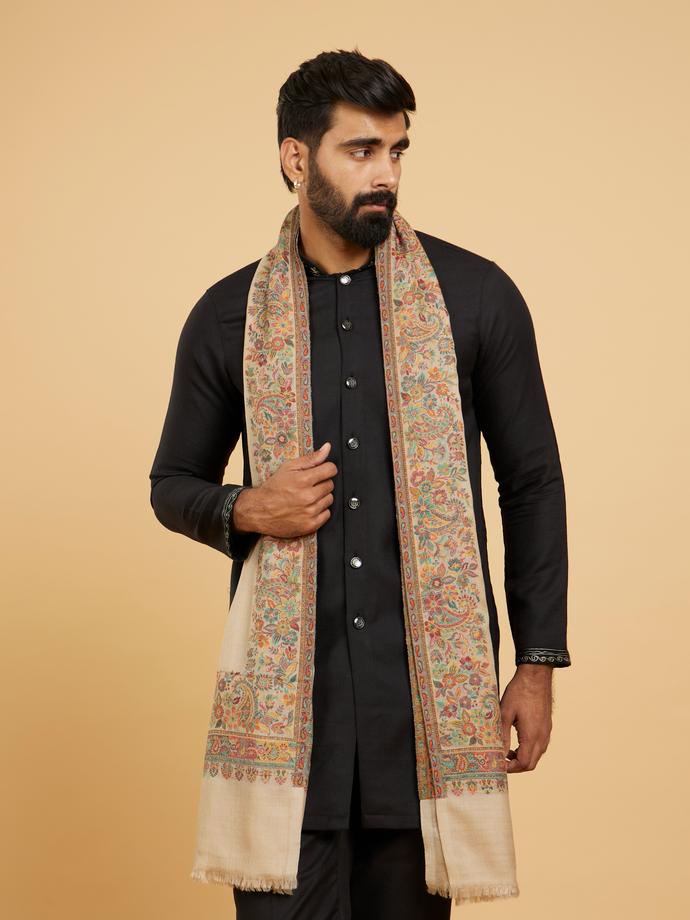 Twamev Men Elegant Beige Shawl