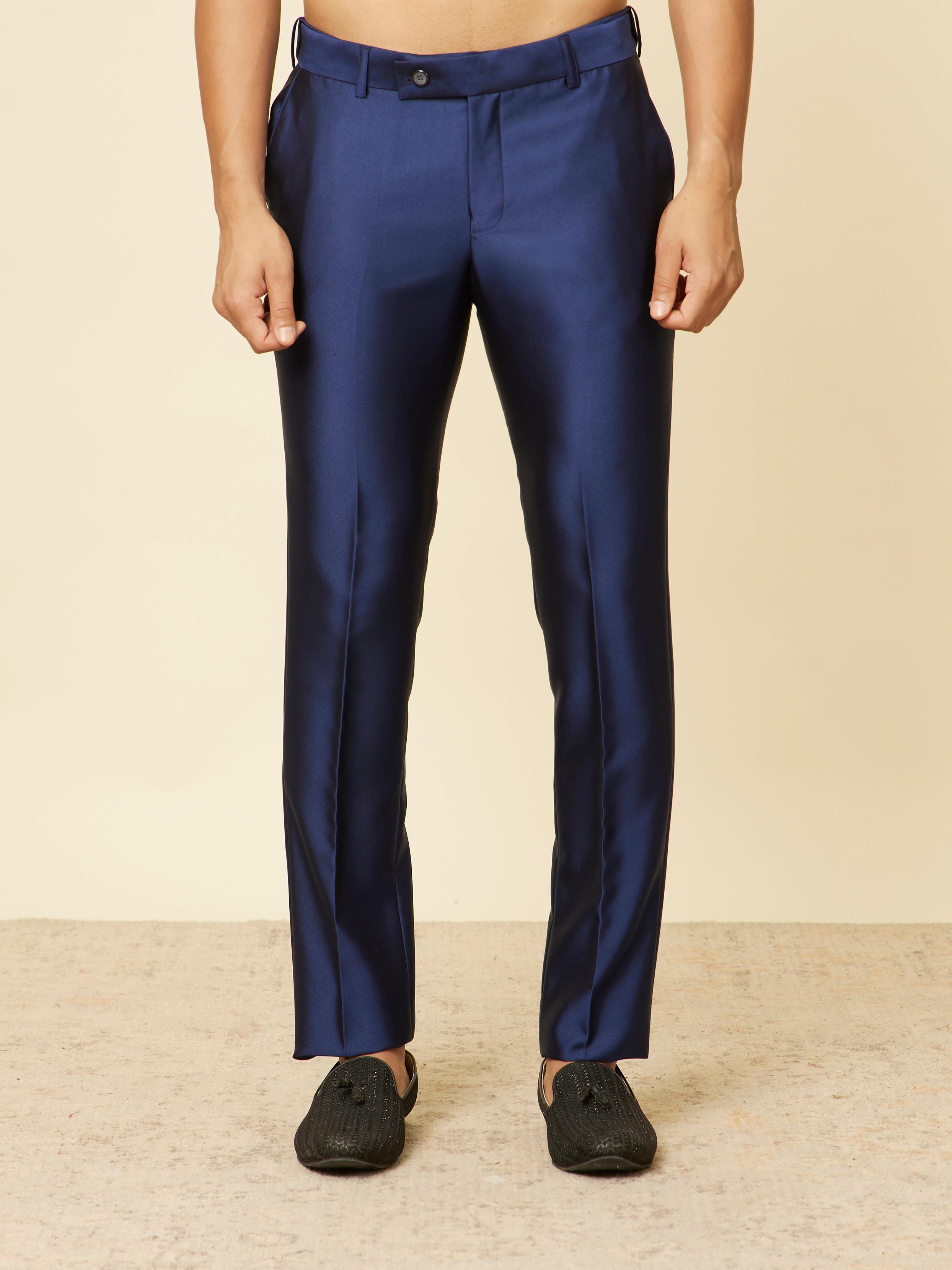 Twamev Men Royal Blue Suit Set