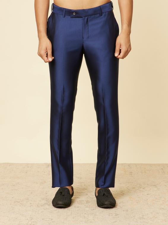 Twamev Men Royal Blue Suit Set