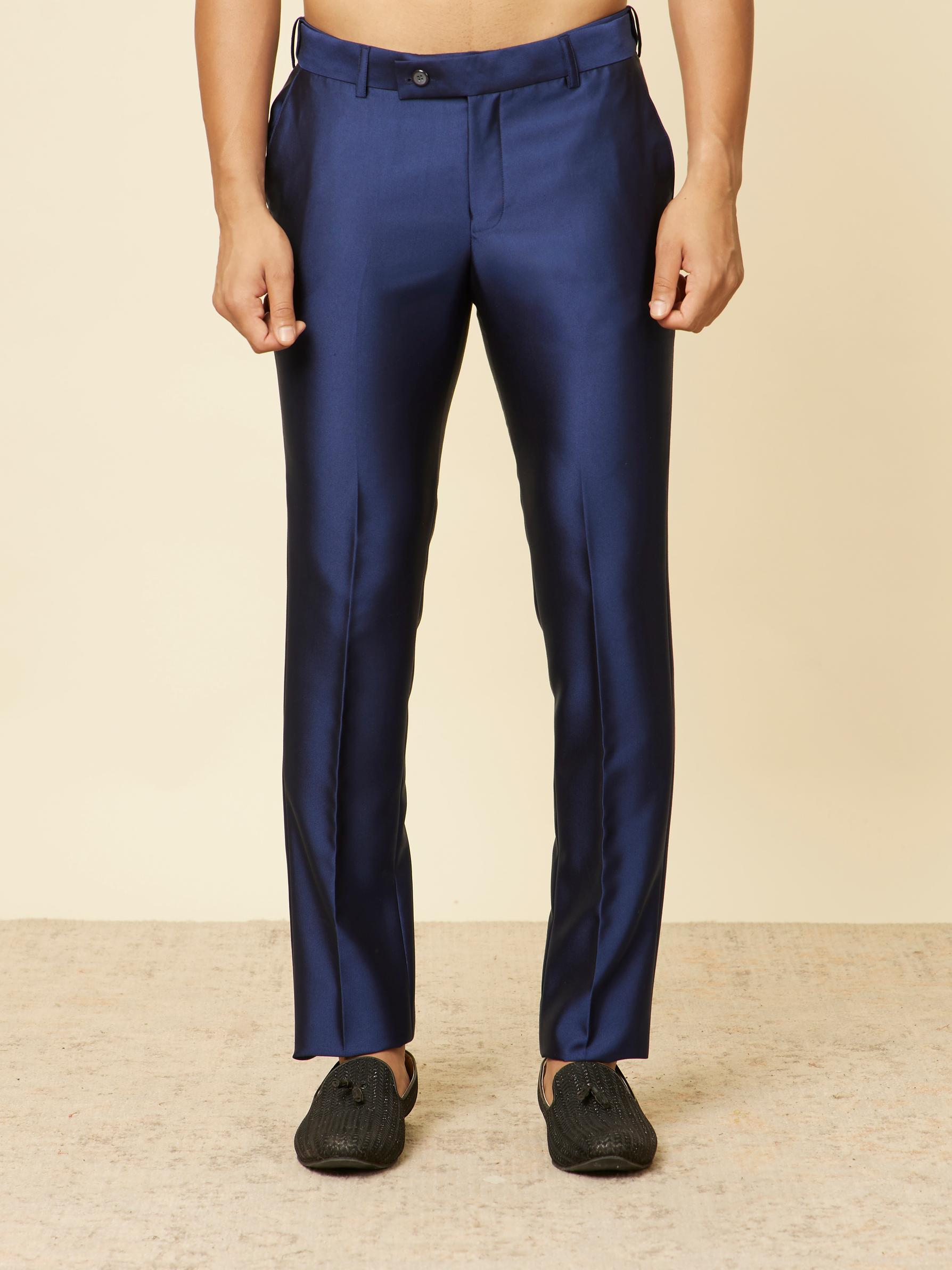 Twamev Men Royal Blue Suit Set