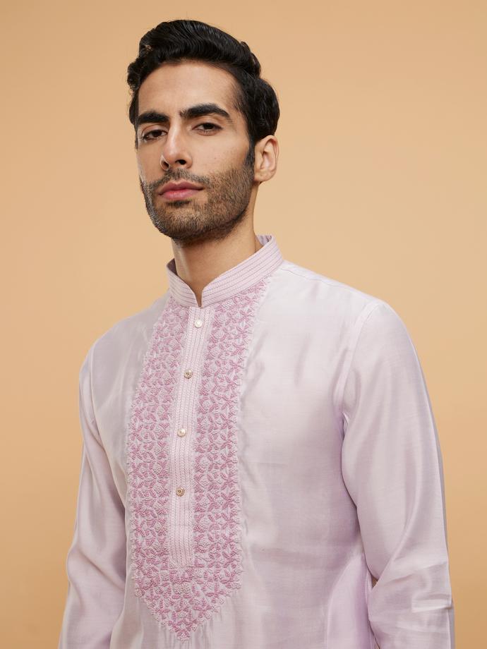 Twamev Men Twilight Elegance Purple Kurta Pajama
