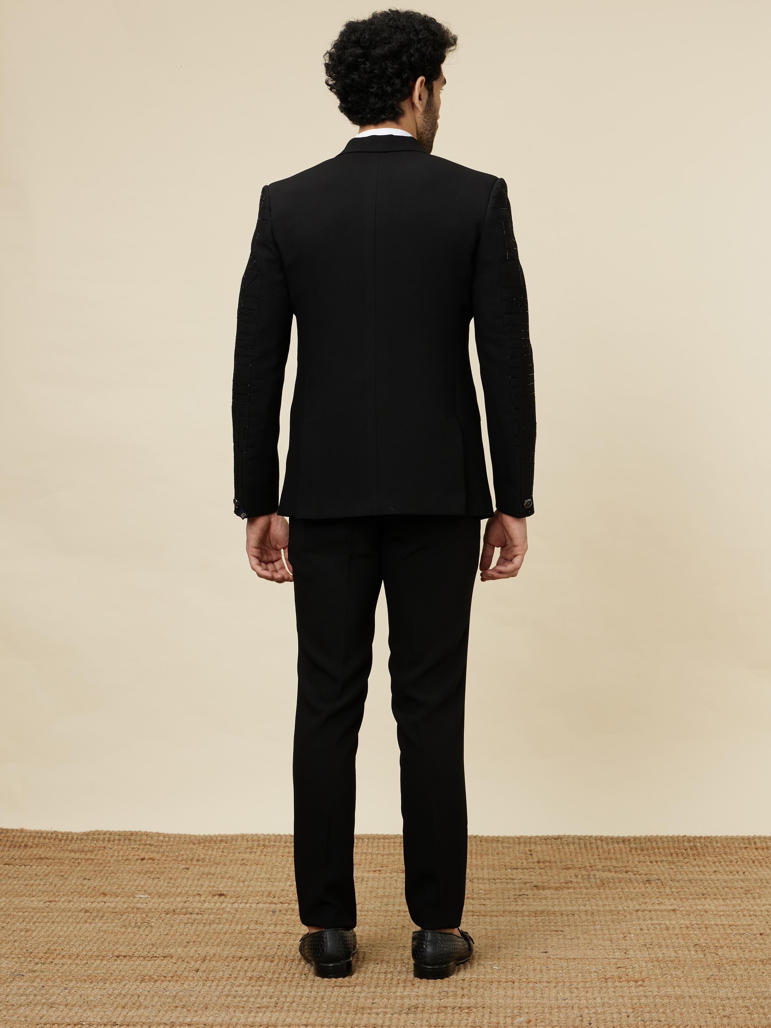 Twamev Men Black Charisma Suit Set