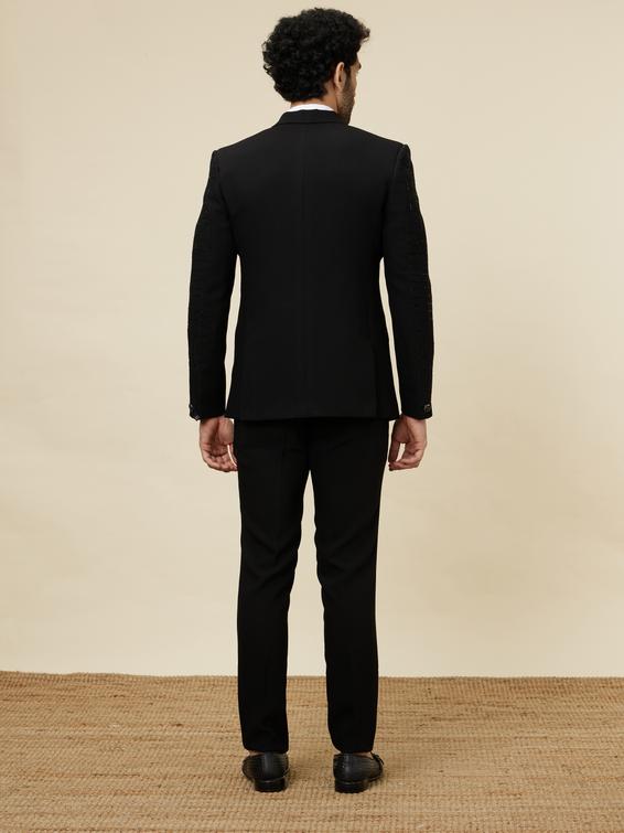 Twamev Men Black Charisma Suit Set