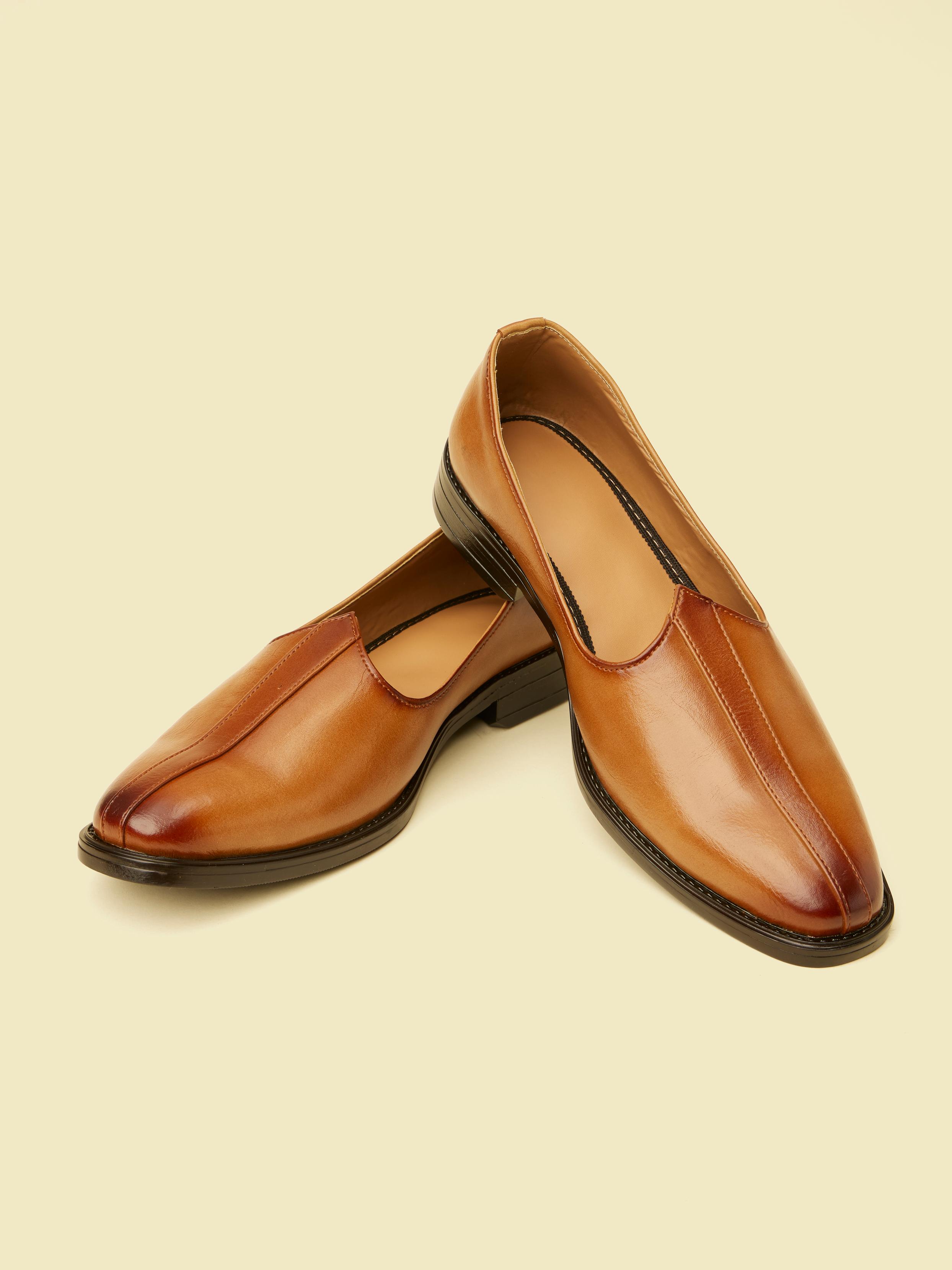 Twamev Men Dark Brown Loafers Style Shoes