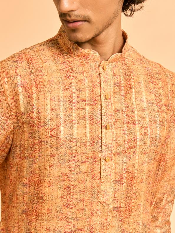 Diwas Men Radiant Mustard Festive Kurta