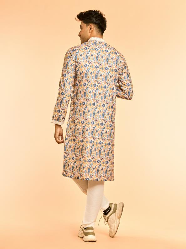 Diwas Men Mustard Blaze Party Kurta