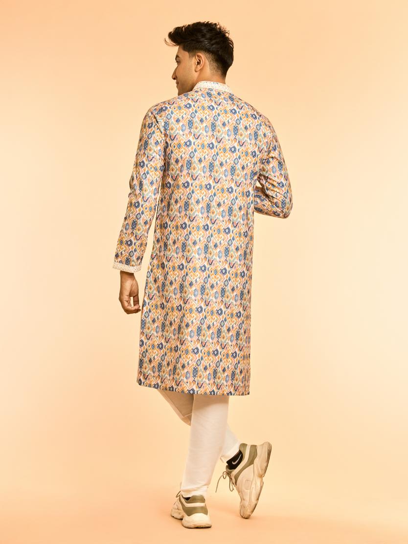 Diwas Men Mustard Blaze Party Kurta