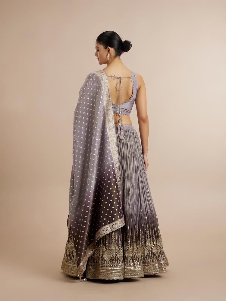 Twamev Women Purple Elegance Lehenga