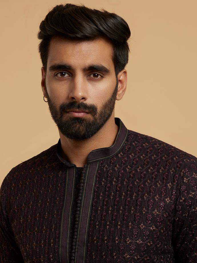 Twamev Men Midnight Elegance Kurta Pajama
