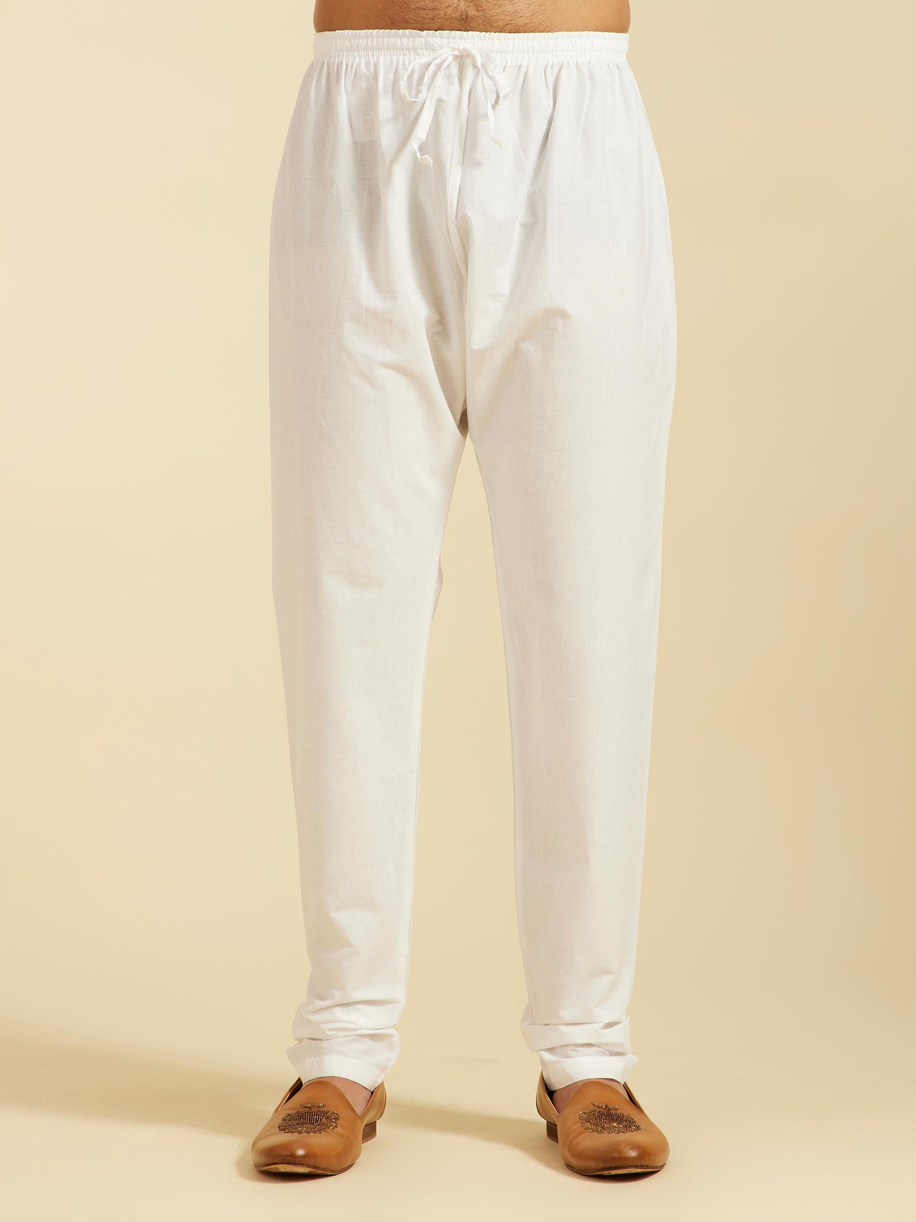 Diwas Men Warm White Classic Straight Fit Pajama