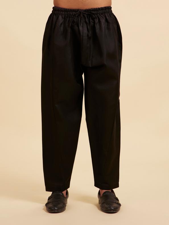 Diwas Men Ebony Black Patiala Salwar Pants