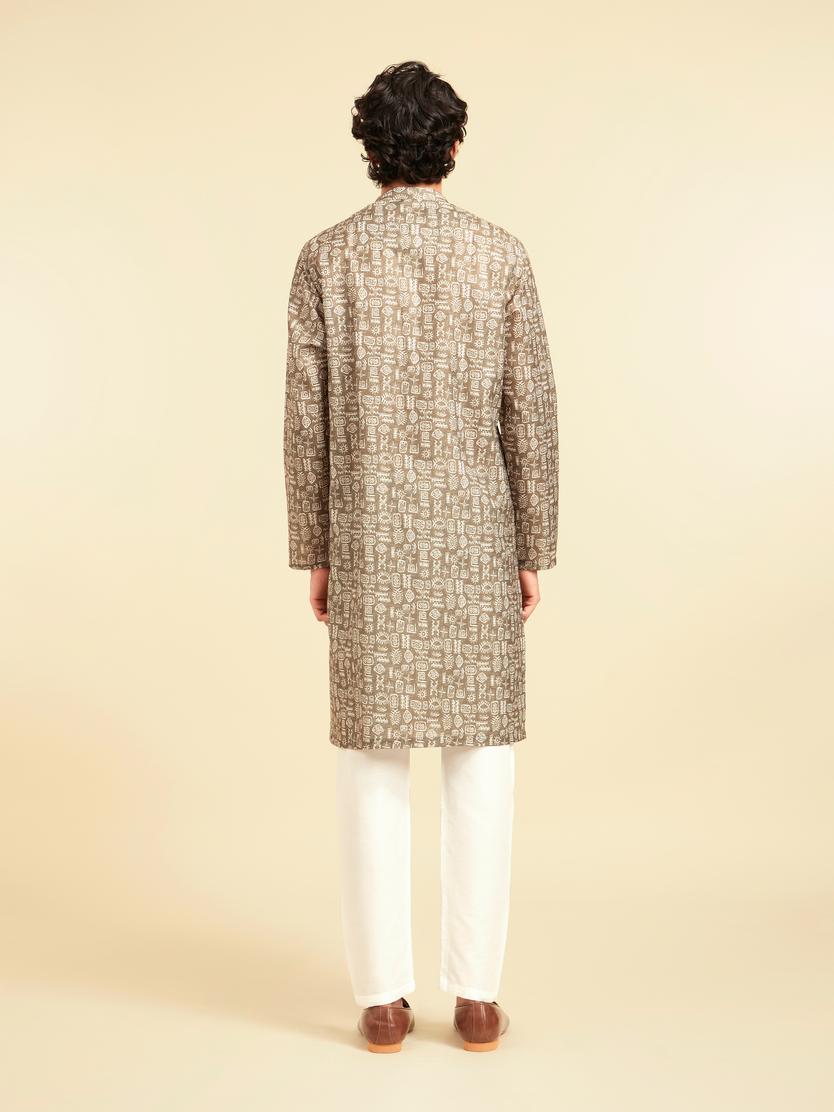 Diwas Men Olive Green Radiance Kurta
