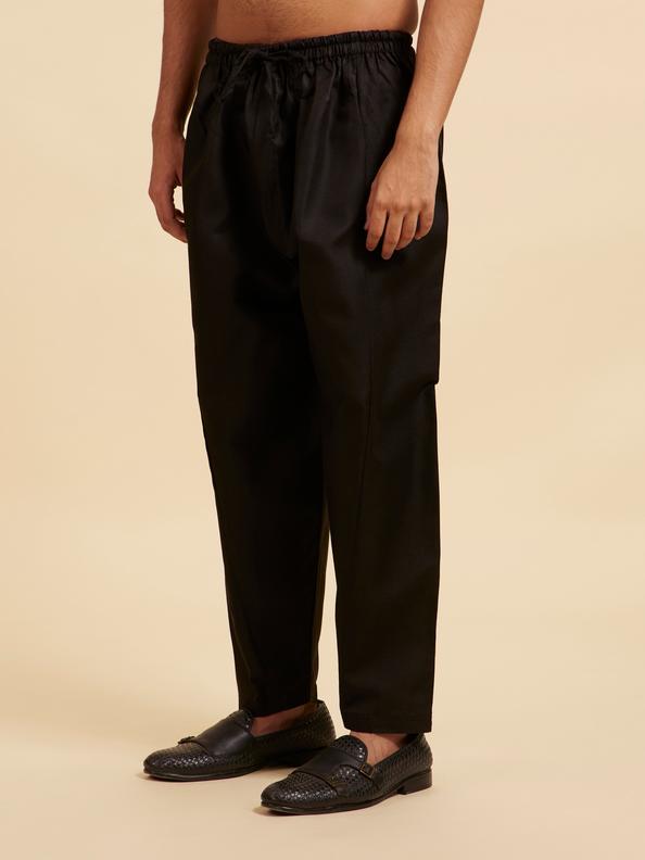 Diwas Men Ebony Black Patiala Salwar Pants