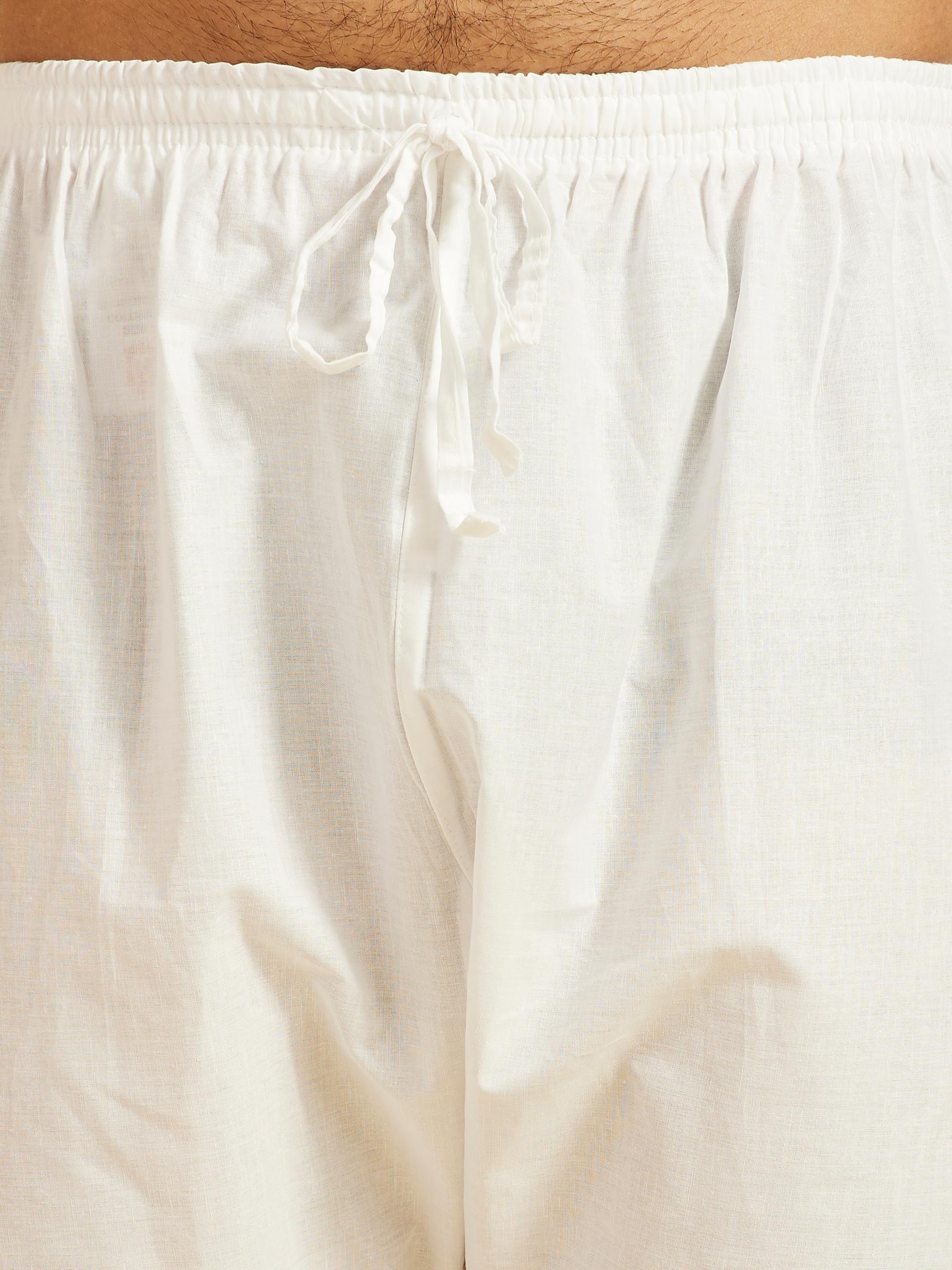 Diwas Men Warm White Classic Straight Fit Pajama