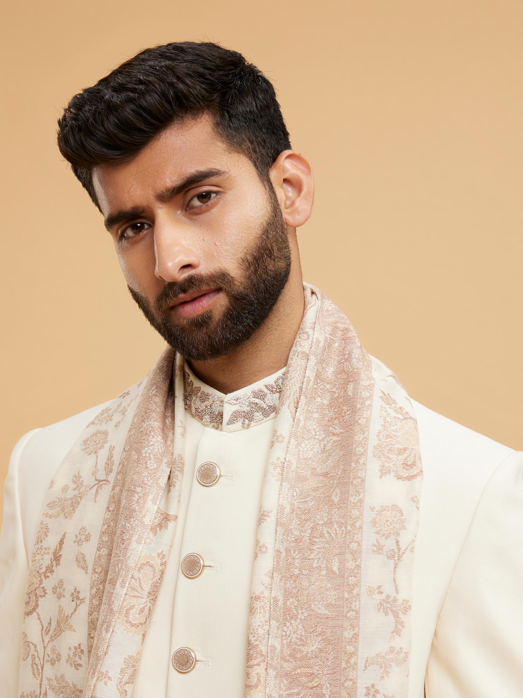 Twamev Men Cream Royal Exuberance Sherwani