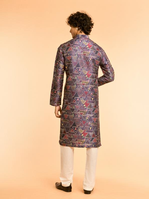 Diwas Men Elegant Dark Blue Kurta