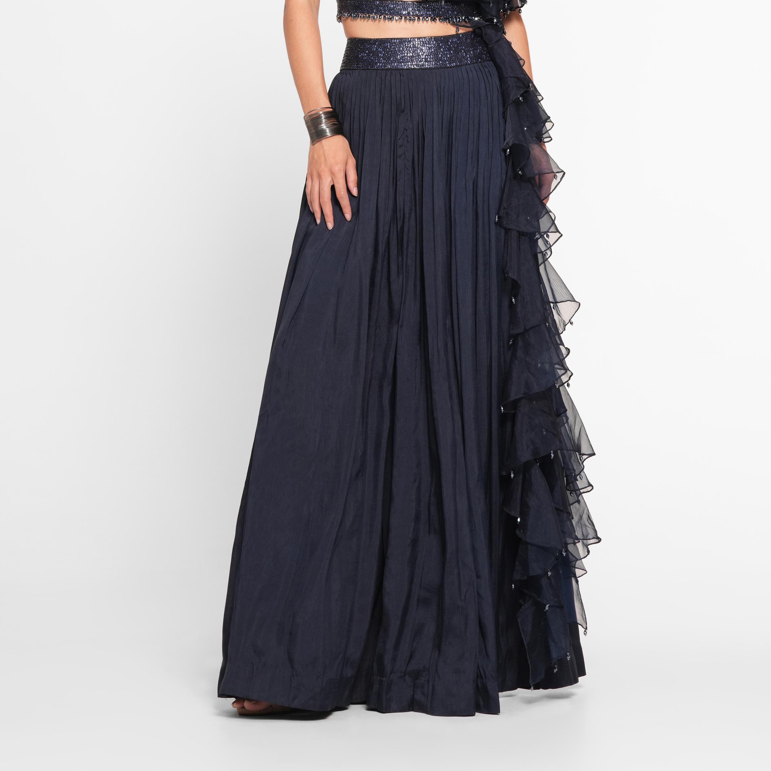 Twamev Women Ethnic Blue Elegance Indo Western