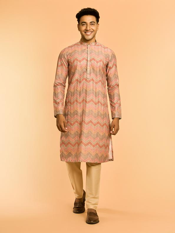 Diwas Men Elegance Fawn Kurta