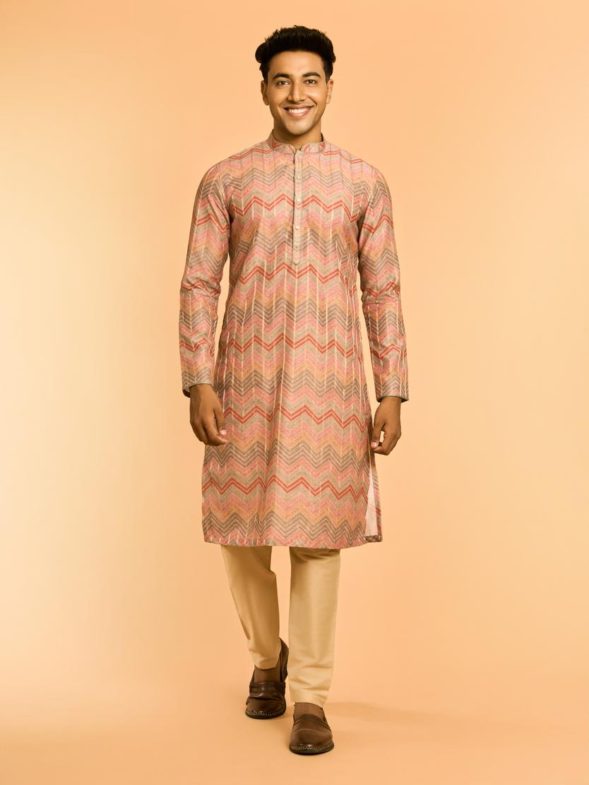 Diwas Men Elegance Fawn Kurta