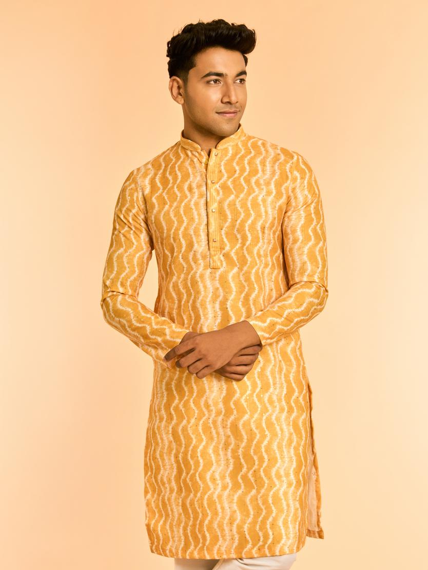 Diwas Men Sun-Kissed Celebration Yellow Kurta
