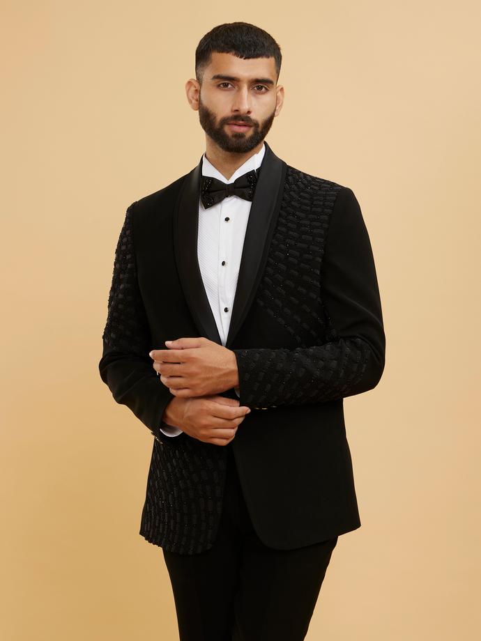 Twamev Men Black Excellence Suit Set