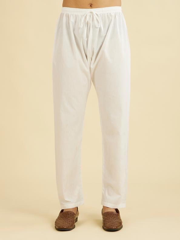 Diwas Men Majestic White Cotton Pajama