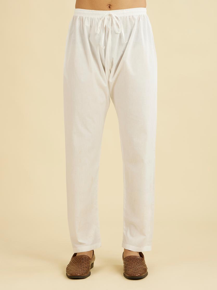 Diwas Men Majestic White Cotton Pajama