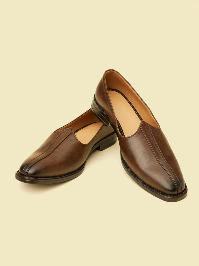 Twamev Men Brown Loafers Style Shoes