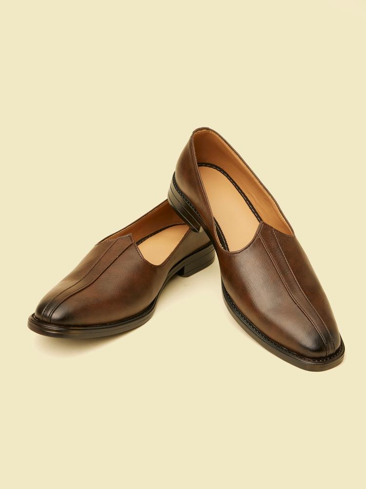Twamev Men Brown Loafers Style Shoes