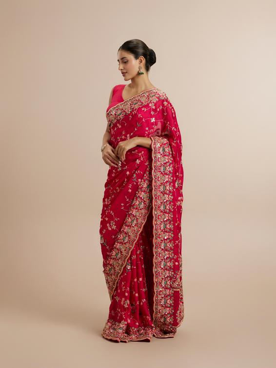Twamev Women Ravishing Pink Muse Saree