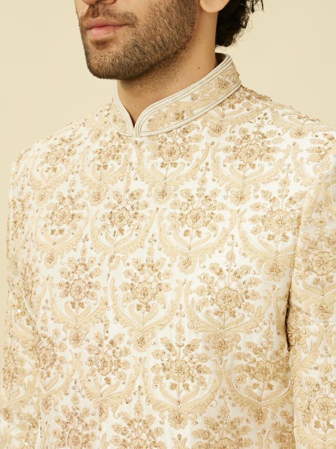 Twamev Men Royal Beige Sherwani Affair