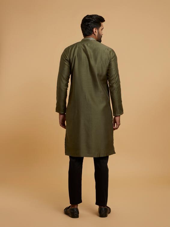 Twamev Men Emerald Elegance Kurta Pajama