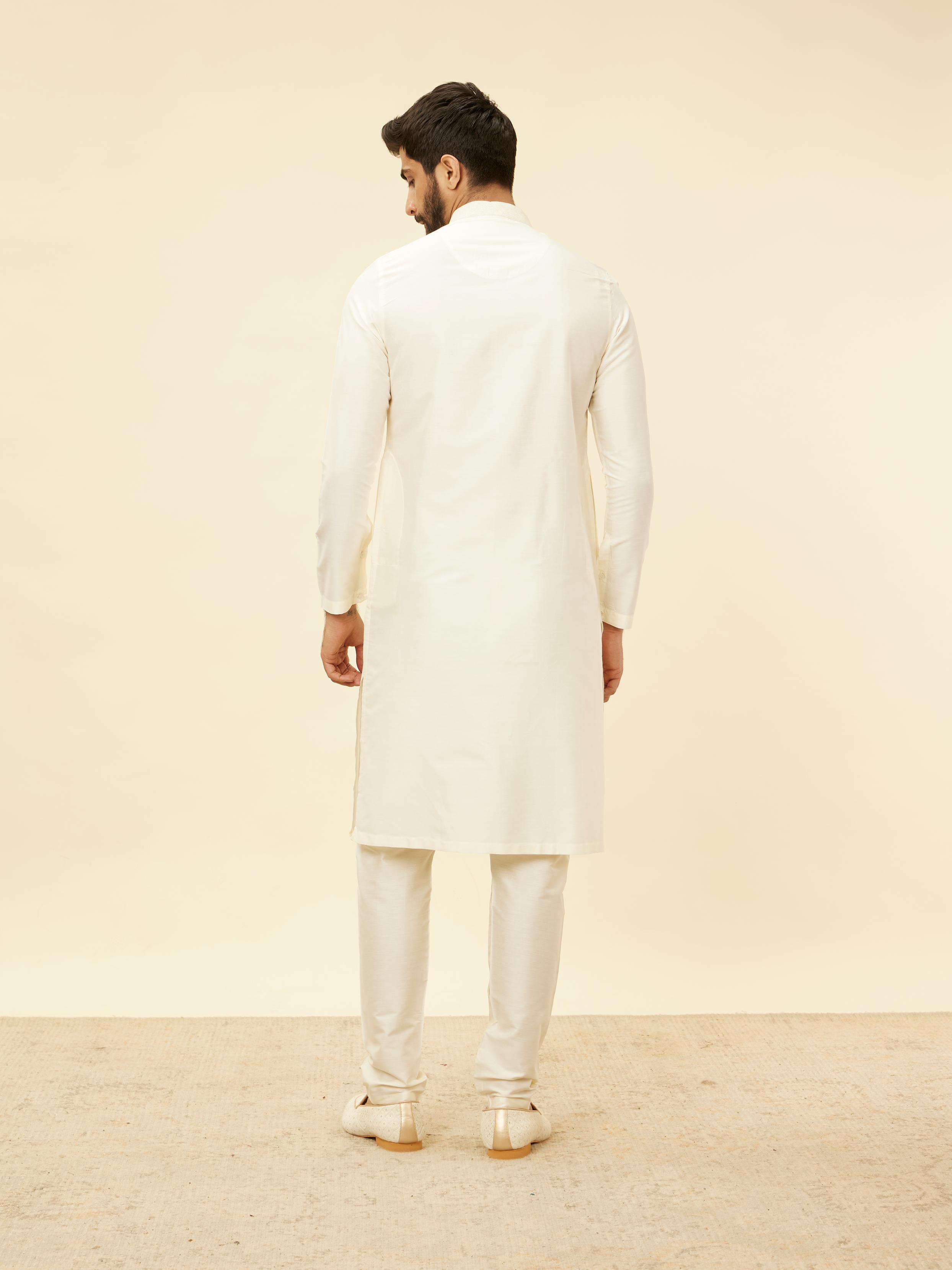 Twamev Men Rosewater Pink Grid Patterned Kurta Set