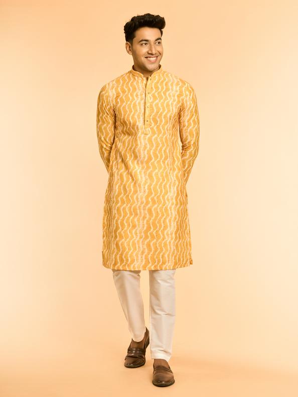 Diwas Men Sun-Kissed Celebration Yellow Kurta