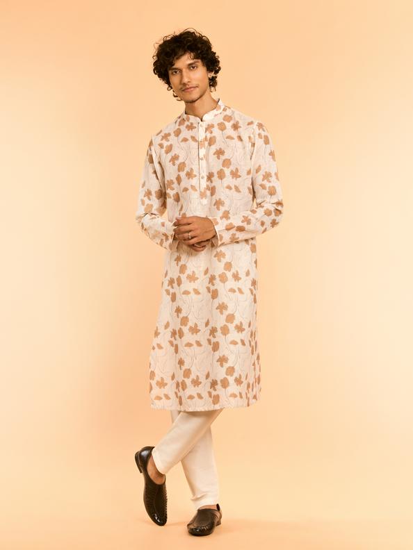 Diwas Men Elegant Cream Kurta