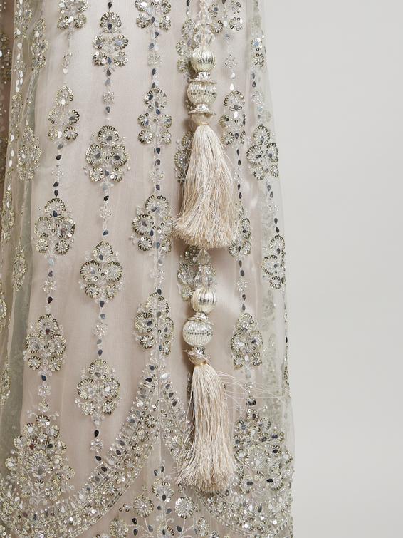 Twamev Women Fawn Flair Net-Embellished Indo Western