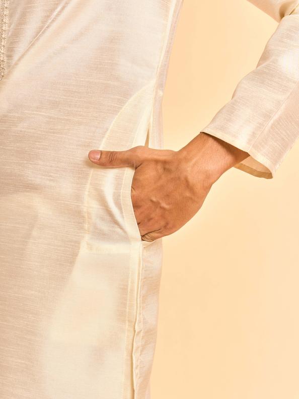 Diwas Men Elegant Cream Kurta