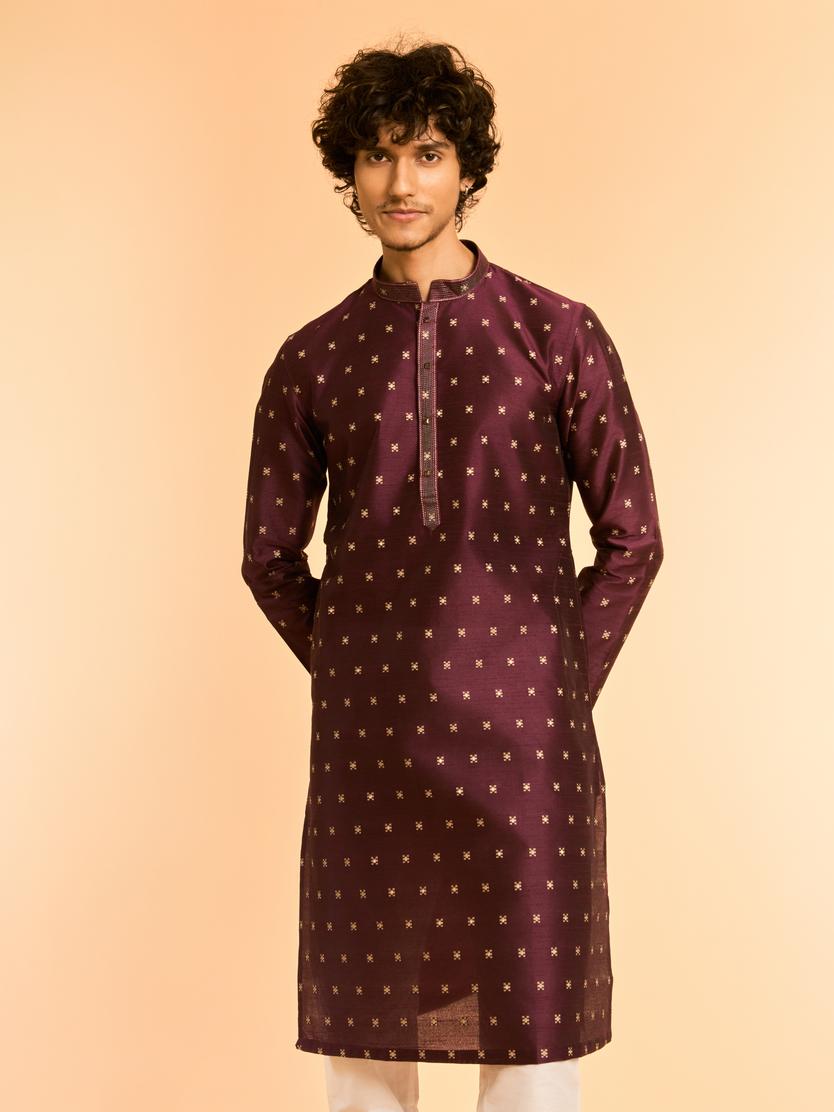 Diwas Men Wine Wonder Kurta