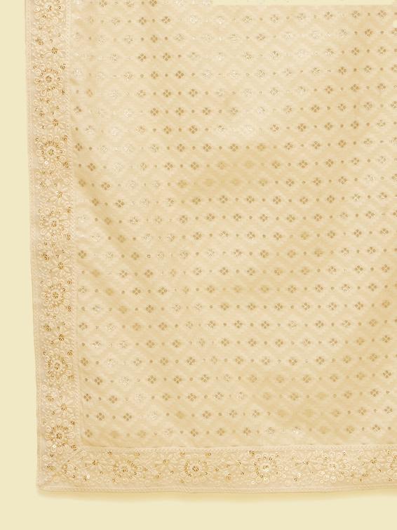 Twamev Men Cream Chanderi Dupatta