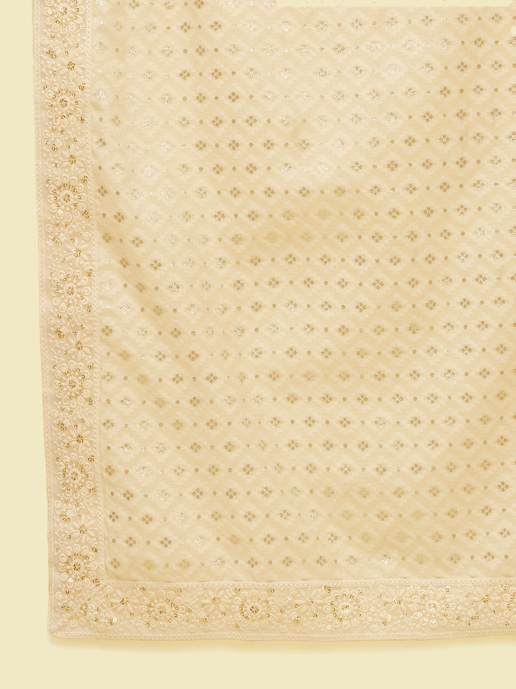 Twamev Men Cream Chanderi Dupatta