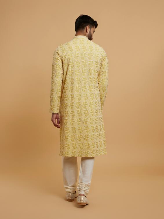 Twamev Men Twirl of Sunshine Kurta Pajama